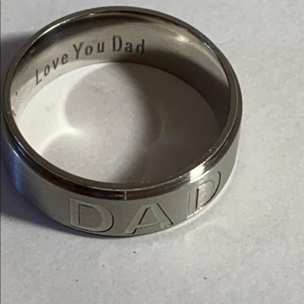 Stainless steel dad ring, I love you dad 9.5 - Picture 4 of 5